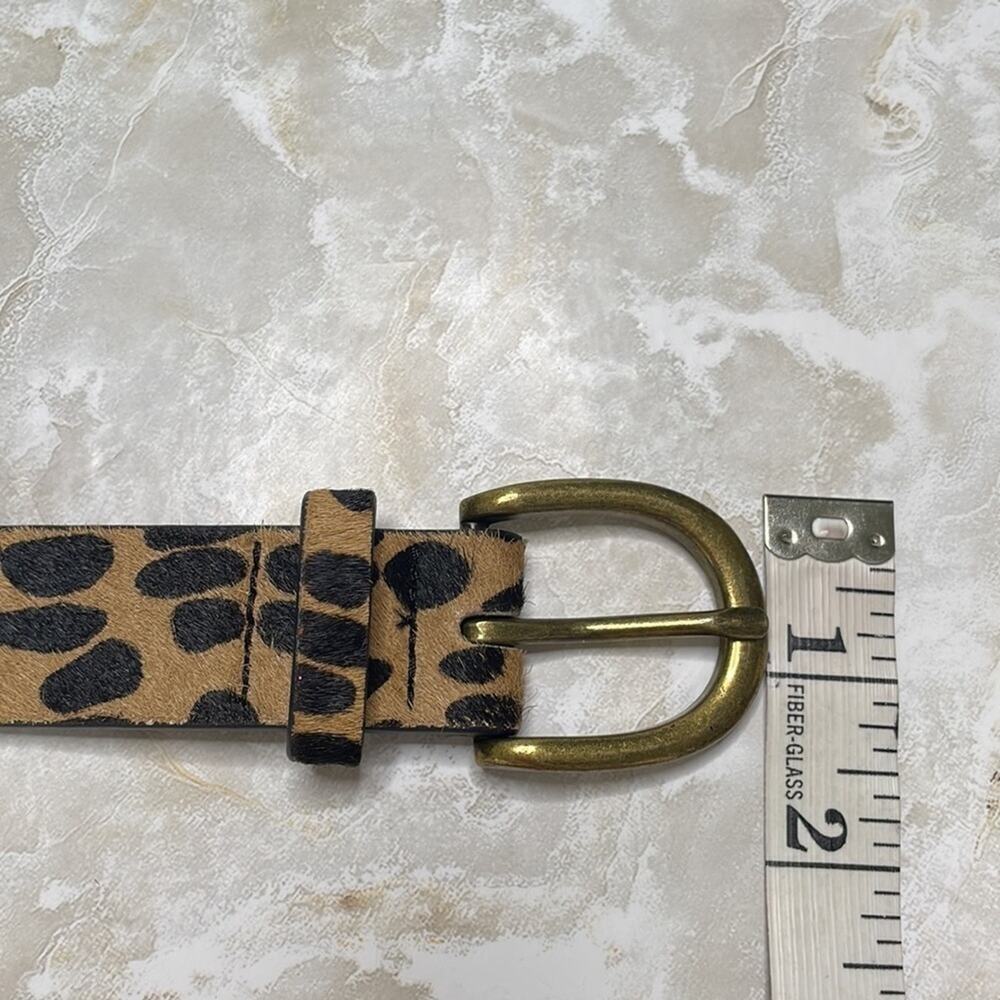WesternCowgirl Style Vintage Spotted Cowhide Leather Belt - Picture 5 of 5